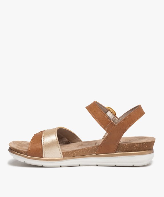 Sandales femme confort à brides fantaisie vue3 - GEMO (CASUAL) - GEMO