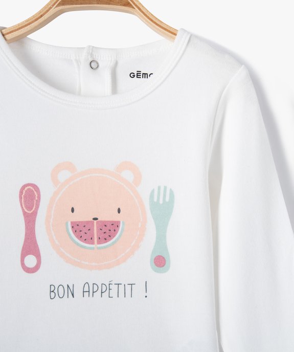 Pyjama bébé 2 pièces en jersey imprimé fruits vue2 - GEMO(BB COUCHE) - GEMO