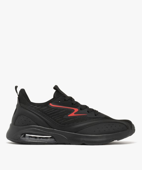 Baskets homme running avec dessus en mesh et semelle à bulle d'air vue2 - 5 MILES - GEMO