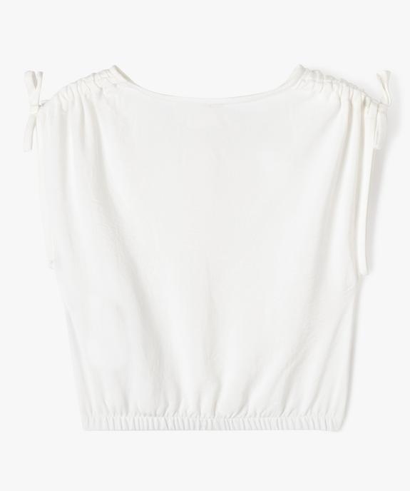 Blouse sans manches avec épaules froncées fille - GEMO (ENFANT) Blouse sans manches avec épaules froncées fille vue3 - GEMO (ENFANT) - GEMO