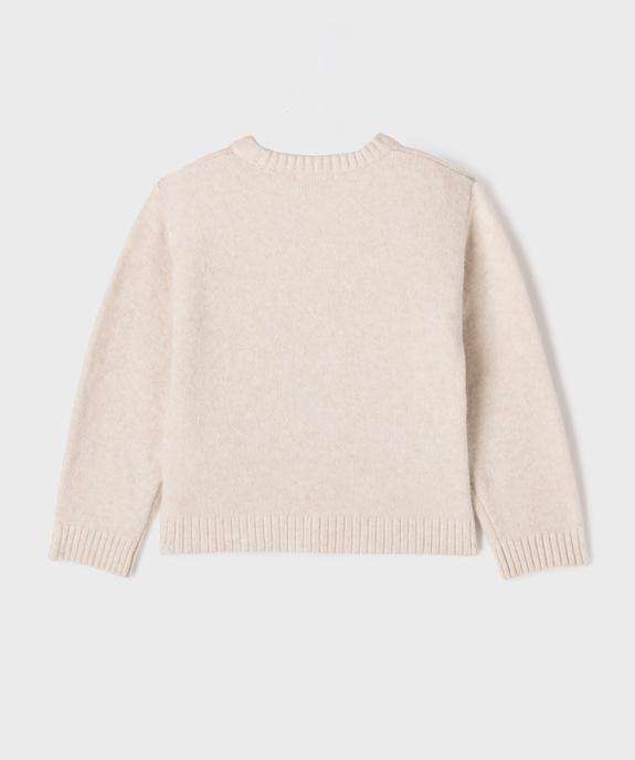 Pull brodé de perles en maille douce et chaude fille vue4 - GEMO (ENFANT) - GEMO