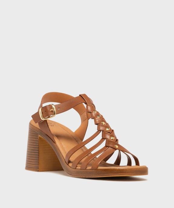 Sandales à brides avec large talon femme - Follow Me vue2 - FOLLOW ME - GEMO