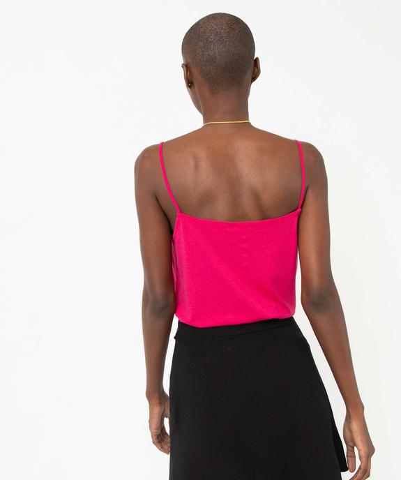 Débardeur femme avec décolleté en V et petits boutons vue3 - GEMO 4G FEMME - GEMO