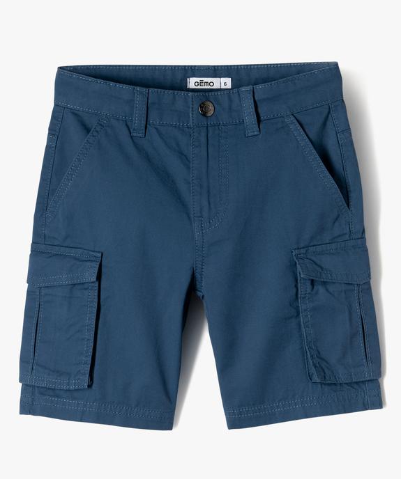 Bermuda en toile coupe cargo garçon vue1 - GEMO 4G GARCON - GEMO