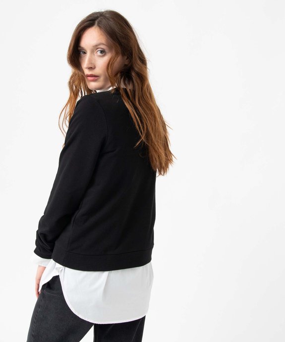 Sweat femme à motif brodé vue3 - GEMO(FEMME PAP) - GEMO