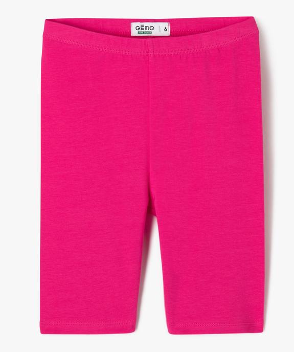 Legging court cycliste uni fille vue1 - GEMO 4G FILLE - GEMO