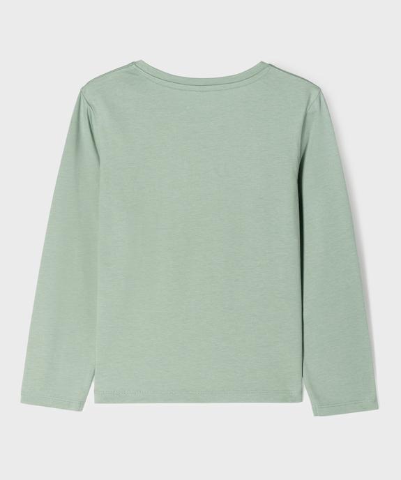 Tee-shirt manches longues avec motif devant fille vue3 - GEMO 4G FILLE - GEMO