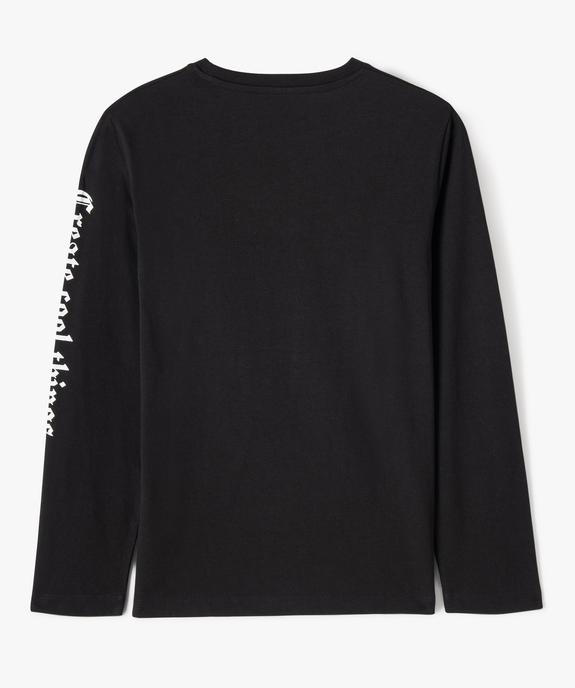 Tee-shirt à manches longues avec inscription sur une manche garçon vue4 - GEMO 4G GARCON - GEMO