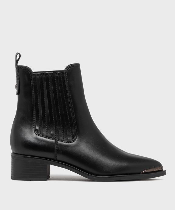 Boots santiags à tige montante élastiquée femme vue1 - FOLLOW ME - GEMO