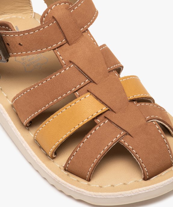 Sandales garçon à brides multiples en cuir – NA! vue6 - NA! - GEMO