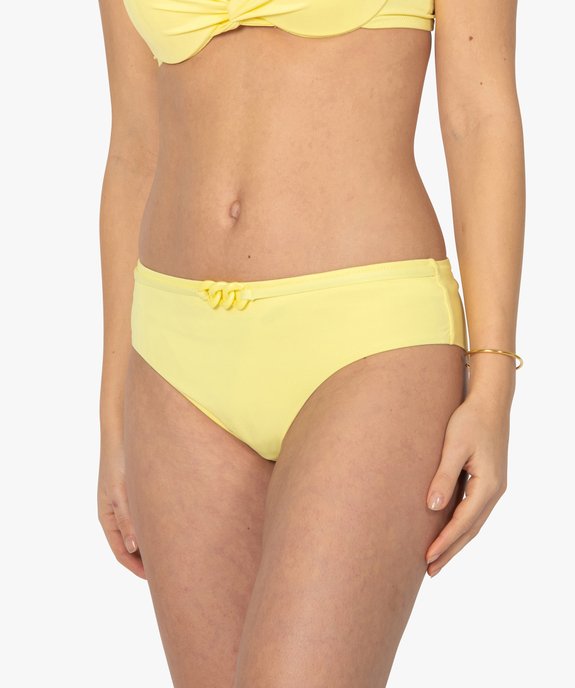 Bas de maillot de bain femme forme shorty avec taille fantaisie vue1 - GEMO (PLAGE) - GEMO