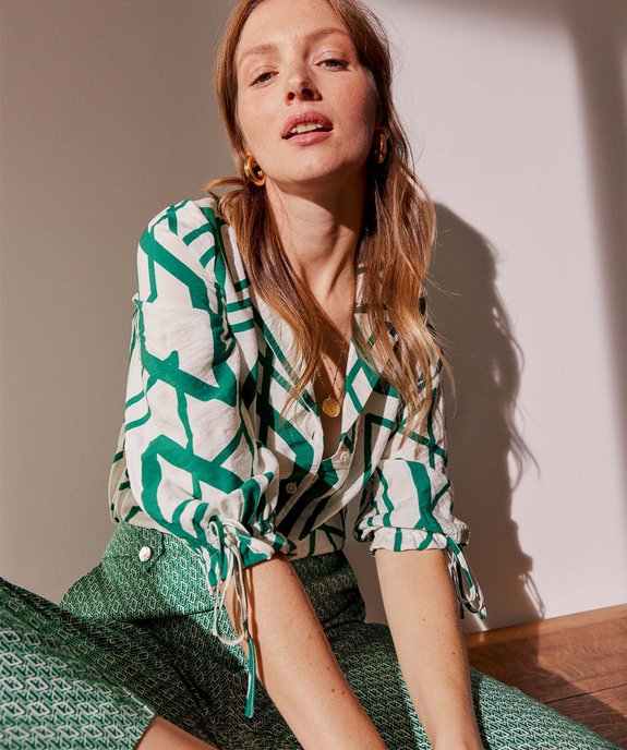 Look vert avec imprimés pour femme - GEMO