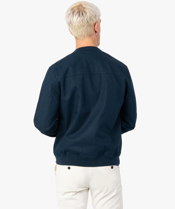 Blouson homme en coton avec fermeture zippée vue3 - GEMO (HOMME) - GEMO