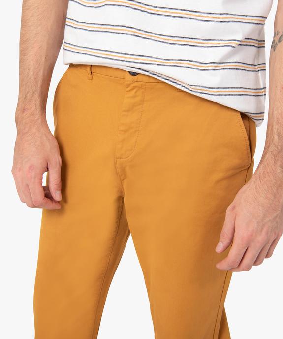 Pantalon chino en coton stretch coupe Slim homme vue2 - GEMO 4G HOMME - GEMO