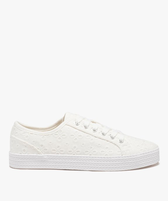 Baskets en toile à lacets avec épaisse semelle femme vue2 - FOLLOW ME G4G - GEMO