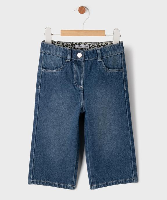 Jean large avec taille ajustable bébé fille vue1 - GEMO(BEBE DEBT) - GEMO