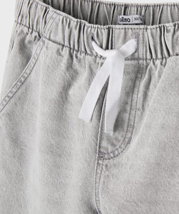Jean droit à ceinture élastiquée ajustable garçon vue2 - GEMO (JUNIOR) - GEMO