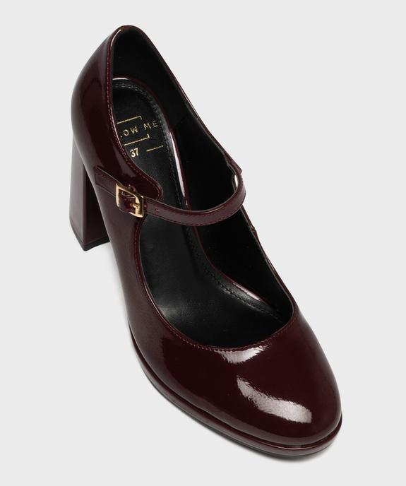 Escarpins vernis à brides avec talon bloc femme - Follow Me vue5 - FOLLOW ME - GEMO