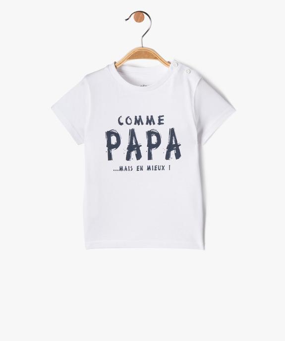 Tee-shirt bébé garçon à manches courtes et message humoristique vue1 - GEMO(BEBE DEBT) - GEMO