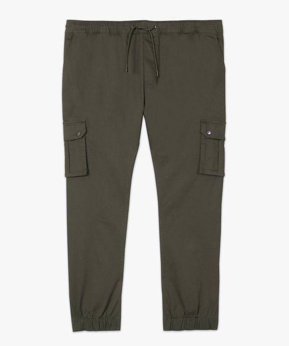 Pantalon homme coupe jogger avec taille élastiquée vue4 - GEMO (G TAILLE) - GEMO