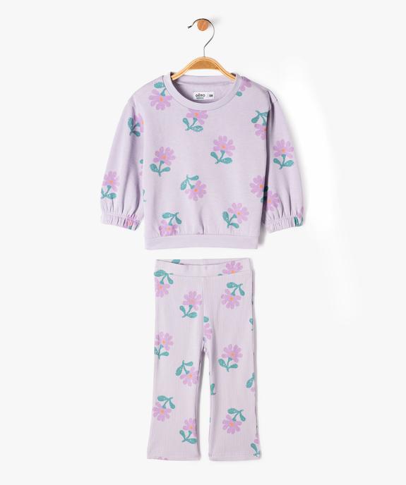 Ensemble 2 pièces sweat et legging bébé fille vue2 - GEMO 4G BEBE - GEMO