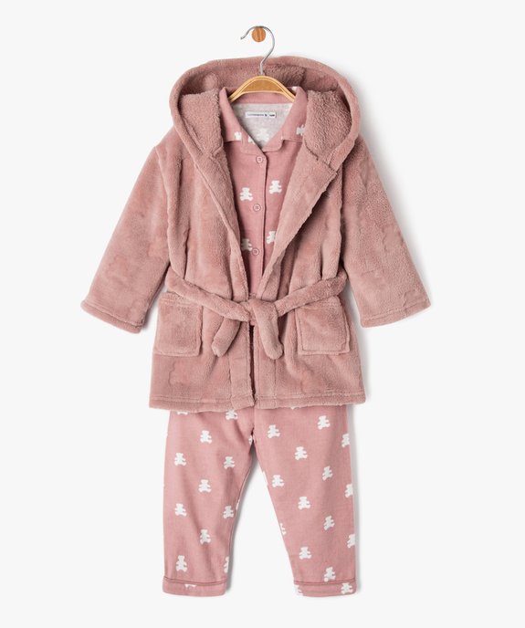 Ensemble pyjama et robe de chambre bébé fille- LuluCastagnette vue1 - LULUCASTAGNETTE - GEMO