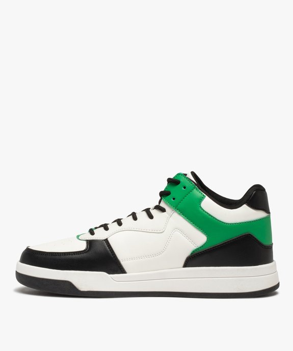 Baskets homme colorées semi-montantes à lacets vue4 - GEMO (SPORTSWR) - GEMO
