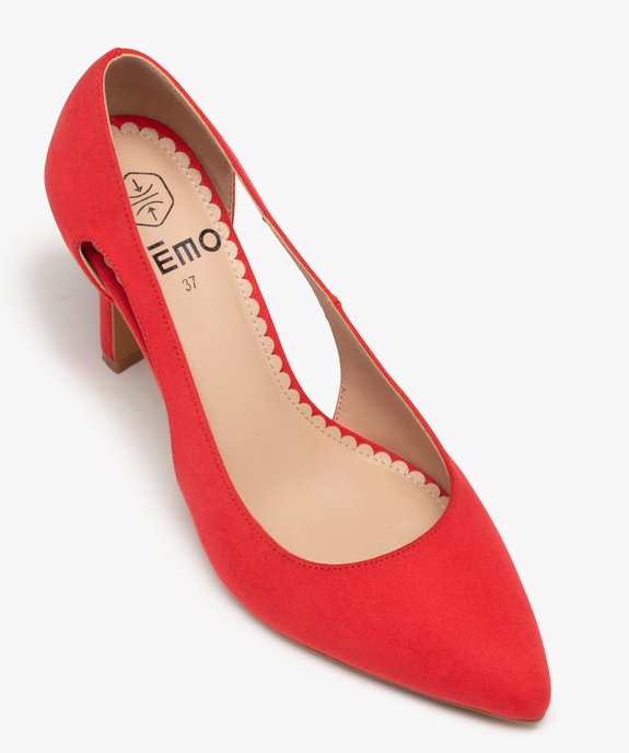 Escarpins femme à bout pointu et dessus suédé vue5 - GEMO(URBAIN) - GEMO