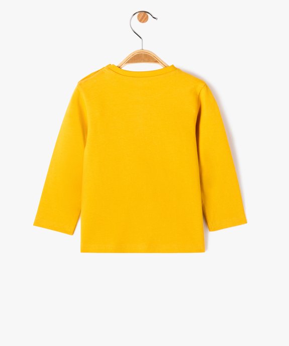 Tee-shirt imprimé à manches longues en coton bébé garçon vue3 - GEMO(BEBE DEBT) - GEMO