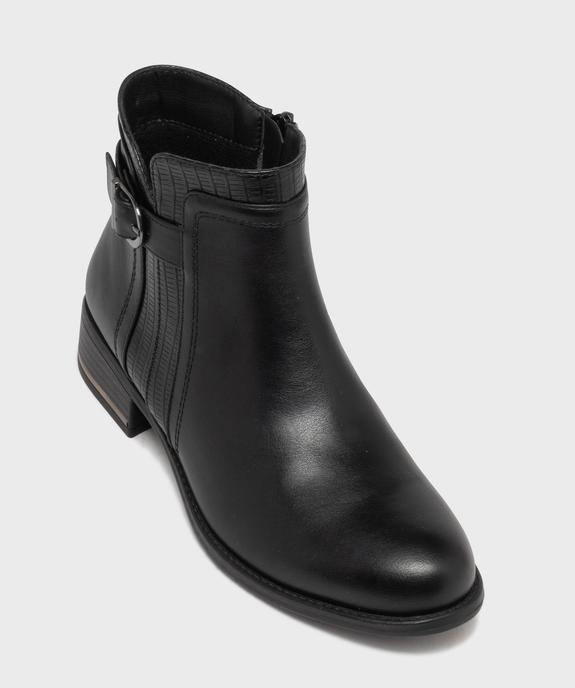 Boots à talon plat et boucle décorative femme vue5 - VALENTINA BALDA - GEMO
