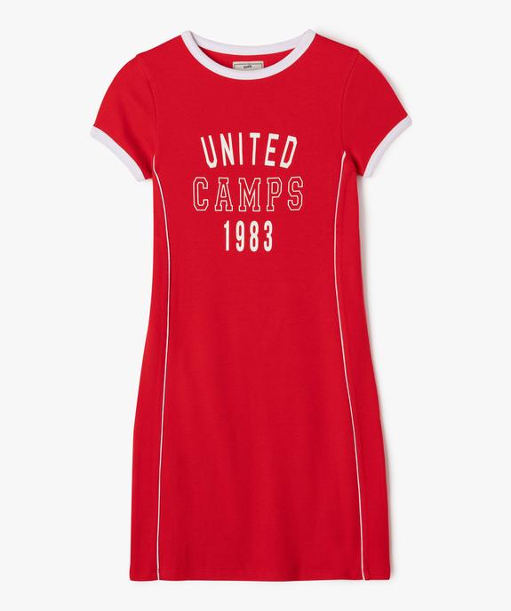 Robe à manches courtes en maille côtelée fille - Camps United vue2 - CAMPS - GEMO