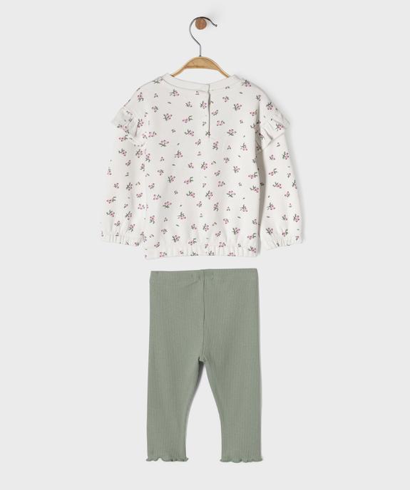 Ensemble 2 pièces sweat et legging bébé fille vue3 - GEMO 4G BEBE - GEMO