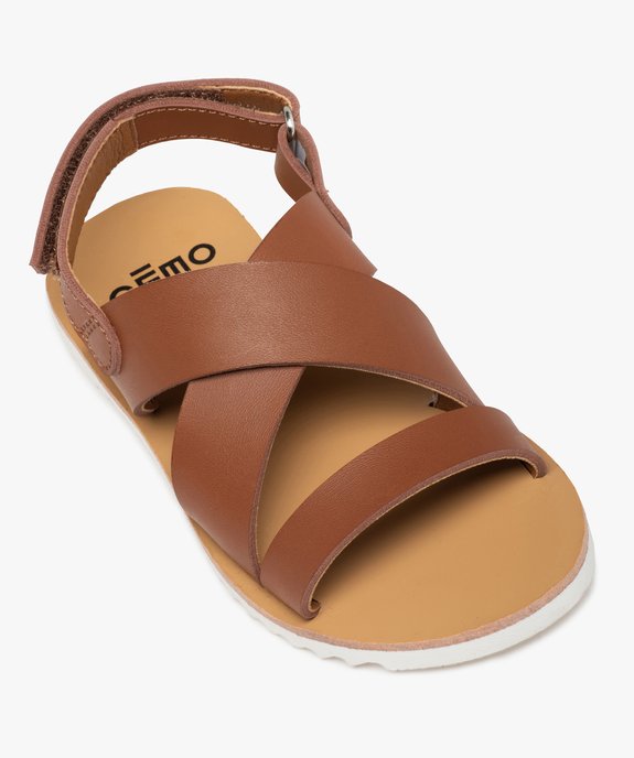 Sandales fille à brides unies et semelle crantée vue5 - GEMO (ENFANT) - GEMO