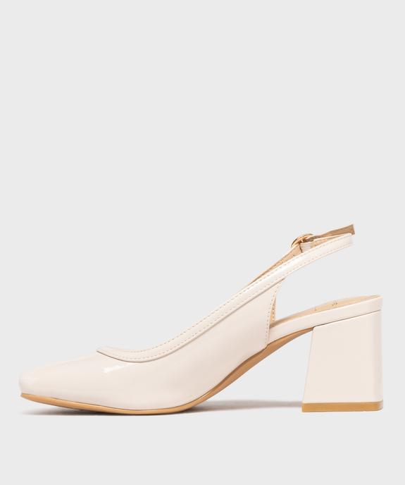 Escarpins slingback à bout carré femme - Follow Me vue3 - FOLLOW ME - GEMO