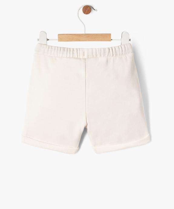 Bermuda en molleton bébé garçon vue3 - GEMO 4G BEBE - GEMO