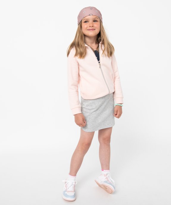 Sweat zippé à capuche intérieur molletonné fille vue5 - GEMO 4G FILLE - GEMO
