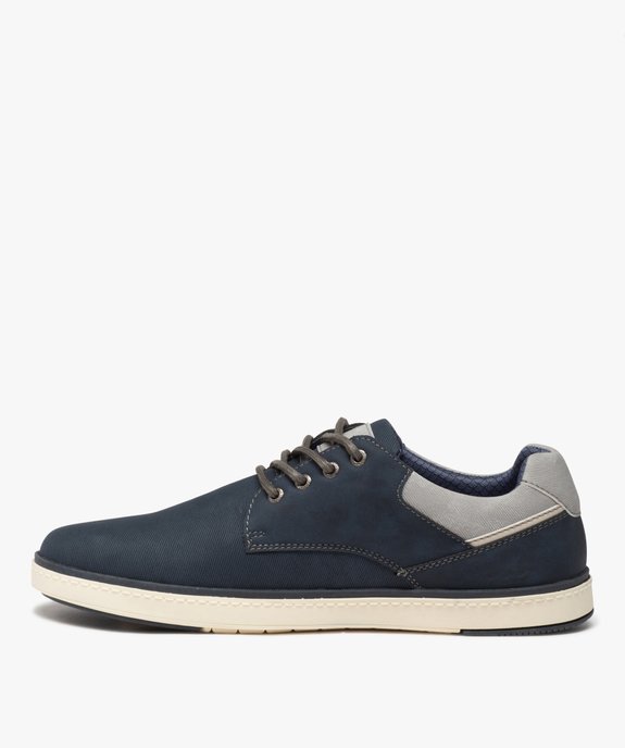 Derbies homme casual à lacets avec semelle contrastante vue3 - GEMO (CASUAL) - GEMO