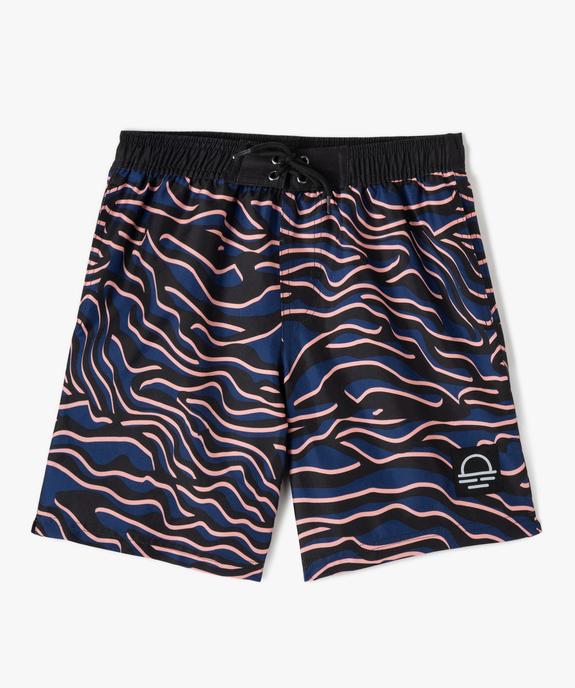 Short de bain garçon à motif vagues vue1 - GEMO 4G GARCON - GEMO