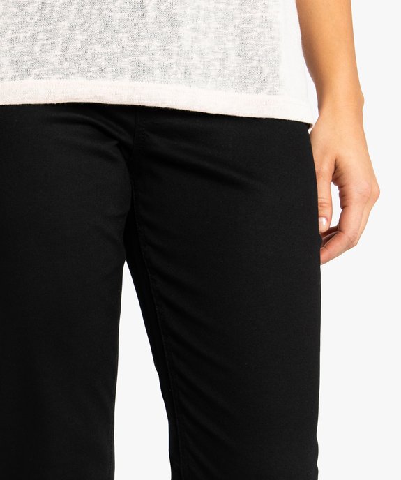 Pantalon femme regular taille haute en stretch vue2 - GEMO(FEMME PAP) - GEMO