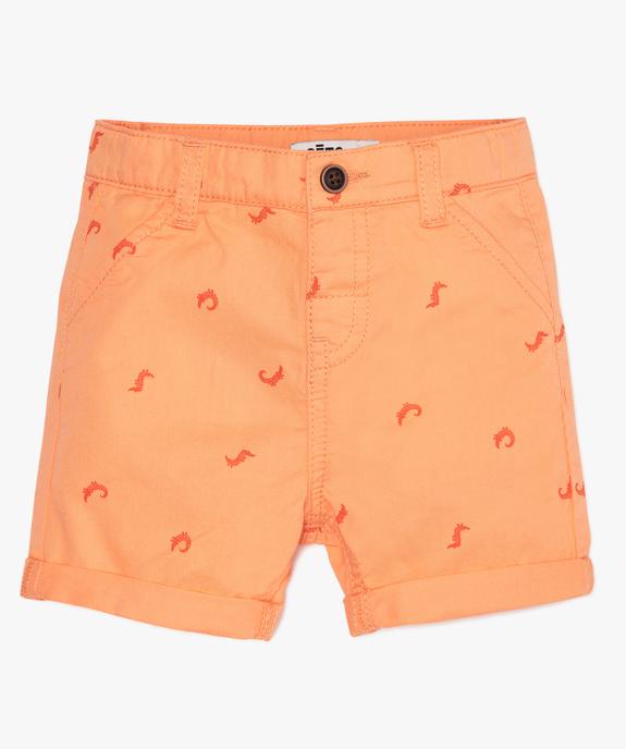 Bermuda bébé garçon en coton à petits motifs all over vue1 - GEMO(BEBE DEBT) - GEMO