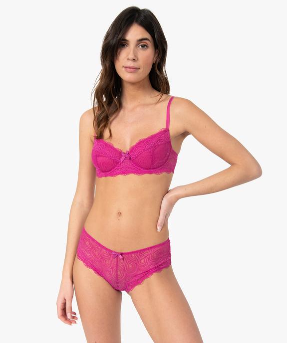 Shorty en dentelle et tulle femme (lot de 2) vue3 - GEMO(HOMWR FEM) - GEMO