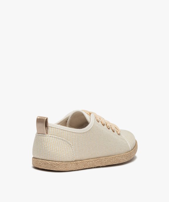 Baskets femme en toile brillante et semelle cordelette vue4 - GEMO (SPORTSWR) - GEMO