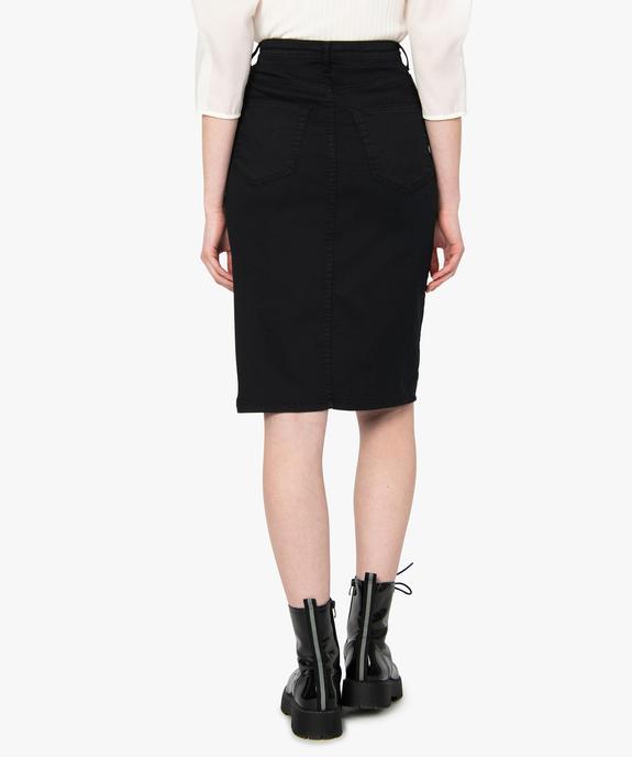 Jupe longue femme en denim vue3 - GEMO(FEMME PAP) - GEMO