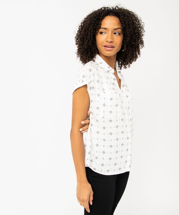 Chemise imprimée à manches courtes femme vue2 - GEMO(FEMME PAP) - GEMO