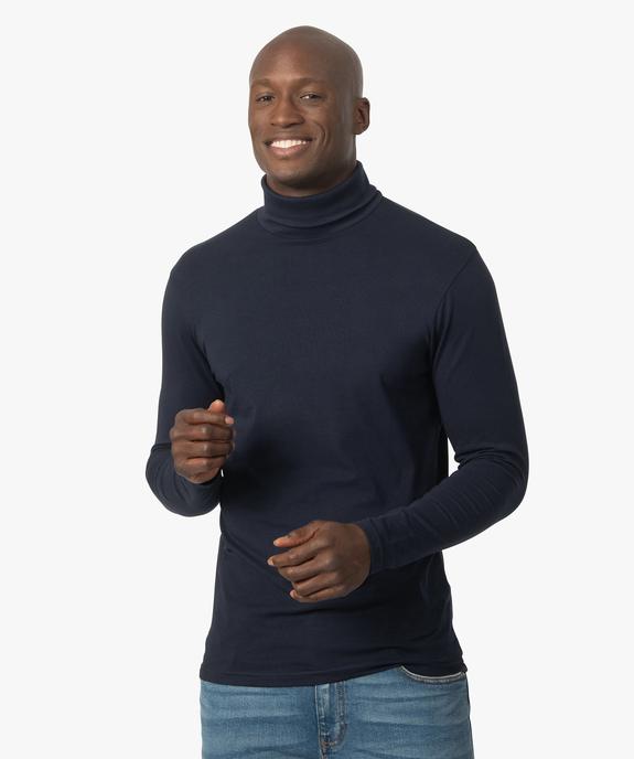 Tee-shirt homme à large col roulé coupe slim vue1 - GEMO (HOMME) - GEMO
