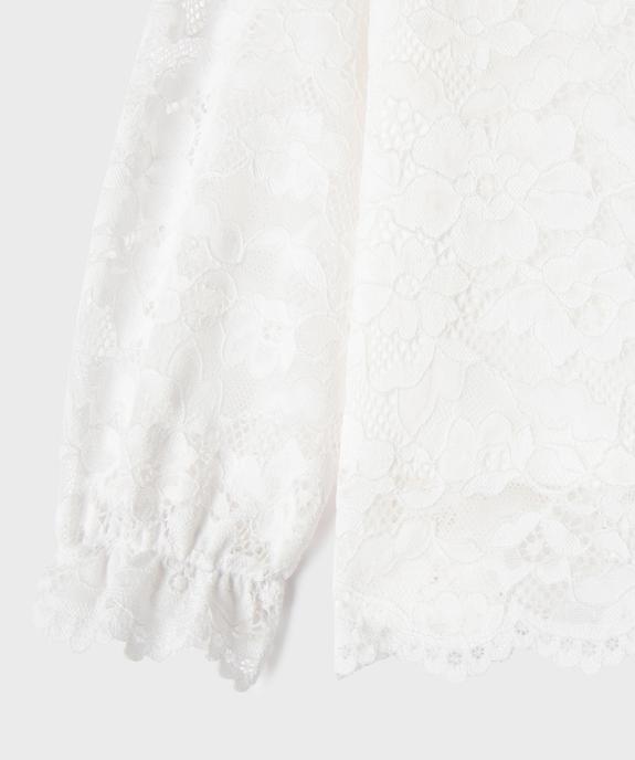 Blouse manches longues en dentelle fille vue3 - GEMO (ENFANT) - GEMO