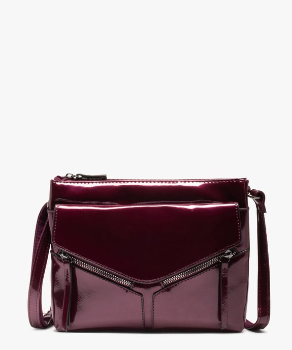 Sac femme rectangle en matière vernie vue1 - GEMO (ACCESS) - GEMO