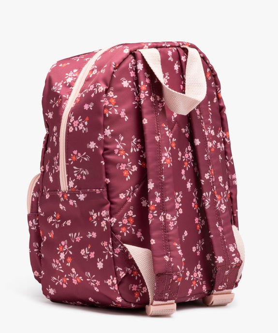 Sac à dos en toile à motifs fleuris fille vue2 - GEMO(BEBE DEBT) - GEMO