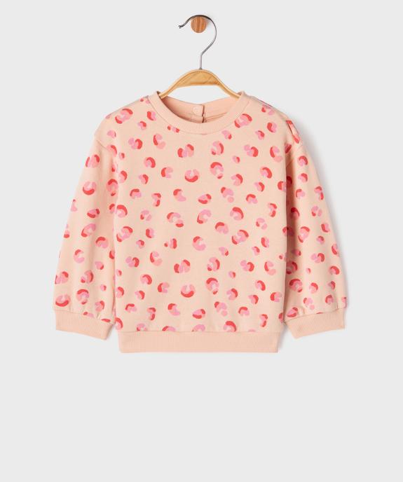Sweat molletonné bébé fille avec motifs et message vue1 - GEMO 4G BEBE - GEMO