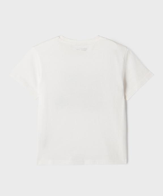 Tee-shirt manches courtes en jersey de coton imprimé estival garçon vue3 - GEMO 4G GARCON - GEMO